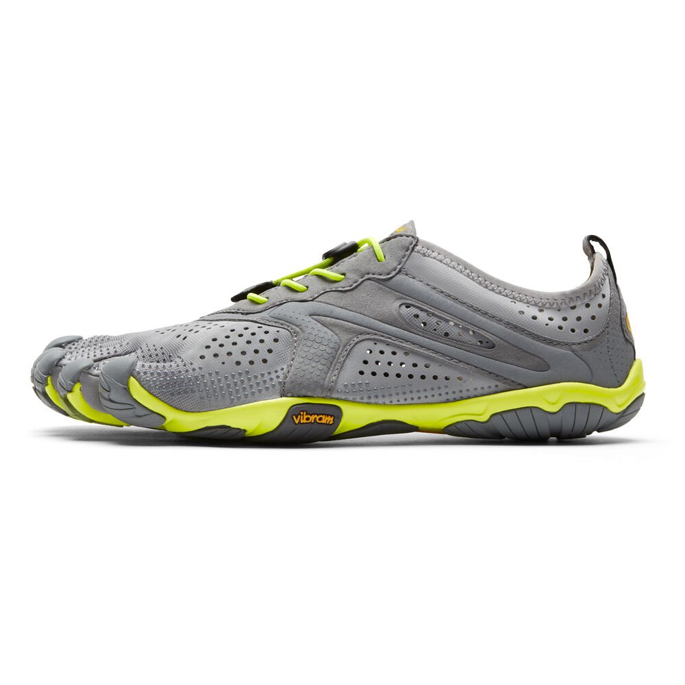 Vibram Five Fingers Mens Hiking Shoes - Grey/Green - V-Run - 42309-IFHX